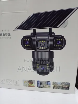 V380 Pro Solar CCTV Triple Lens Eyes Camera With Instant Phone Alerts