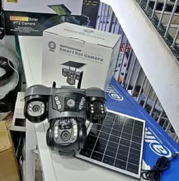 V380 Pro Triple Lens Eyes Outdoor Solar 4g Camera With App Control