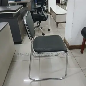 Leather Modern Visitors Chrome Chair