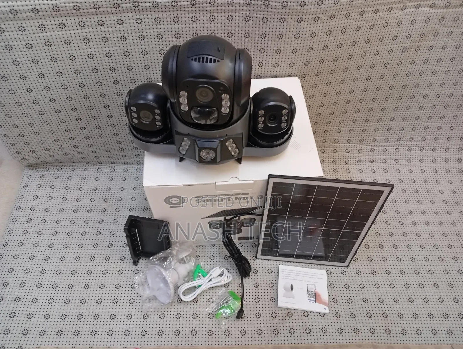 V380 Pro 4g Solar Outdoor CCTV Camera With 12mp Hd Recording