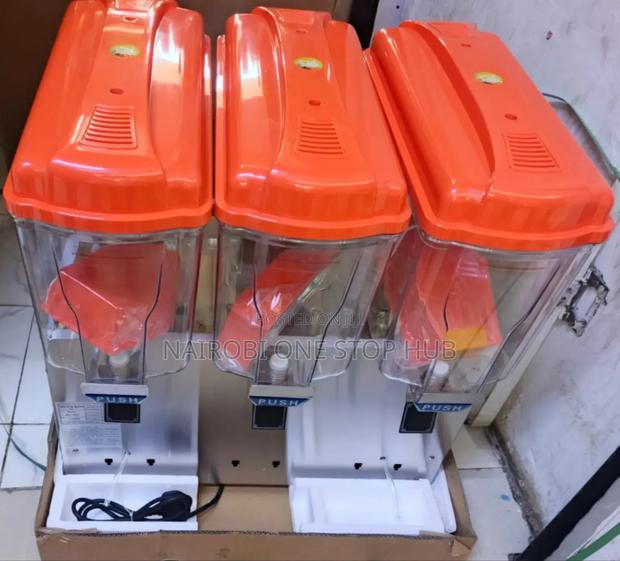 Clear Triple Beverage Dispenser With Leak Proof Lid - main view