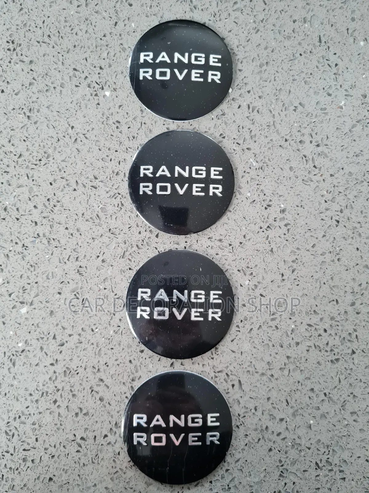 4x Range Rover Black Replacement Centre Rim Cap Covers