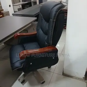 Black Leather Ceo Recliner Office Seat