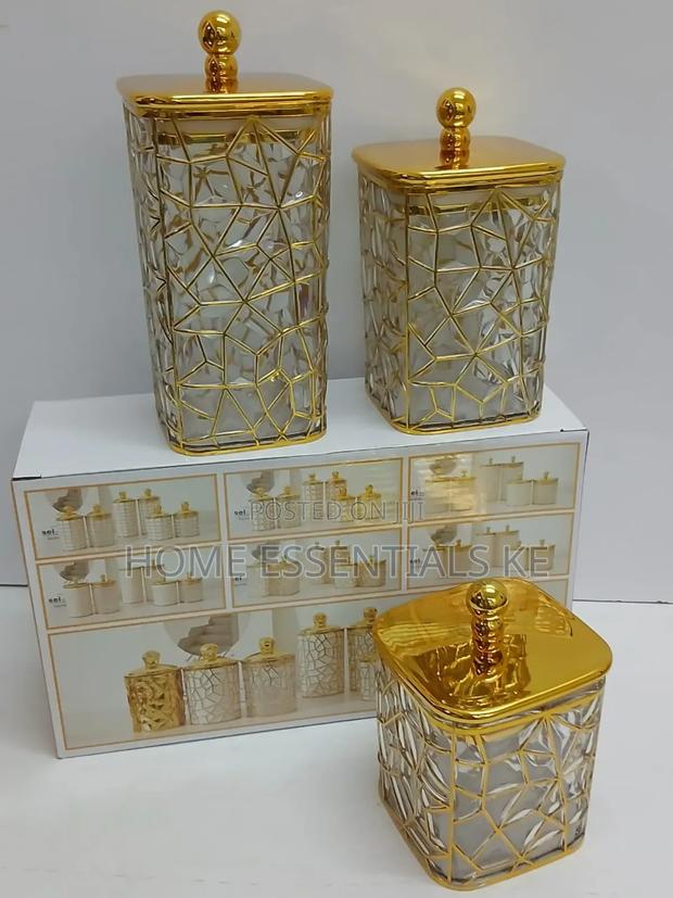 3 in 1 Transparent Storage Jars/Sugar Canisters - thumbnail 2