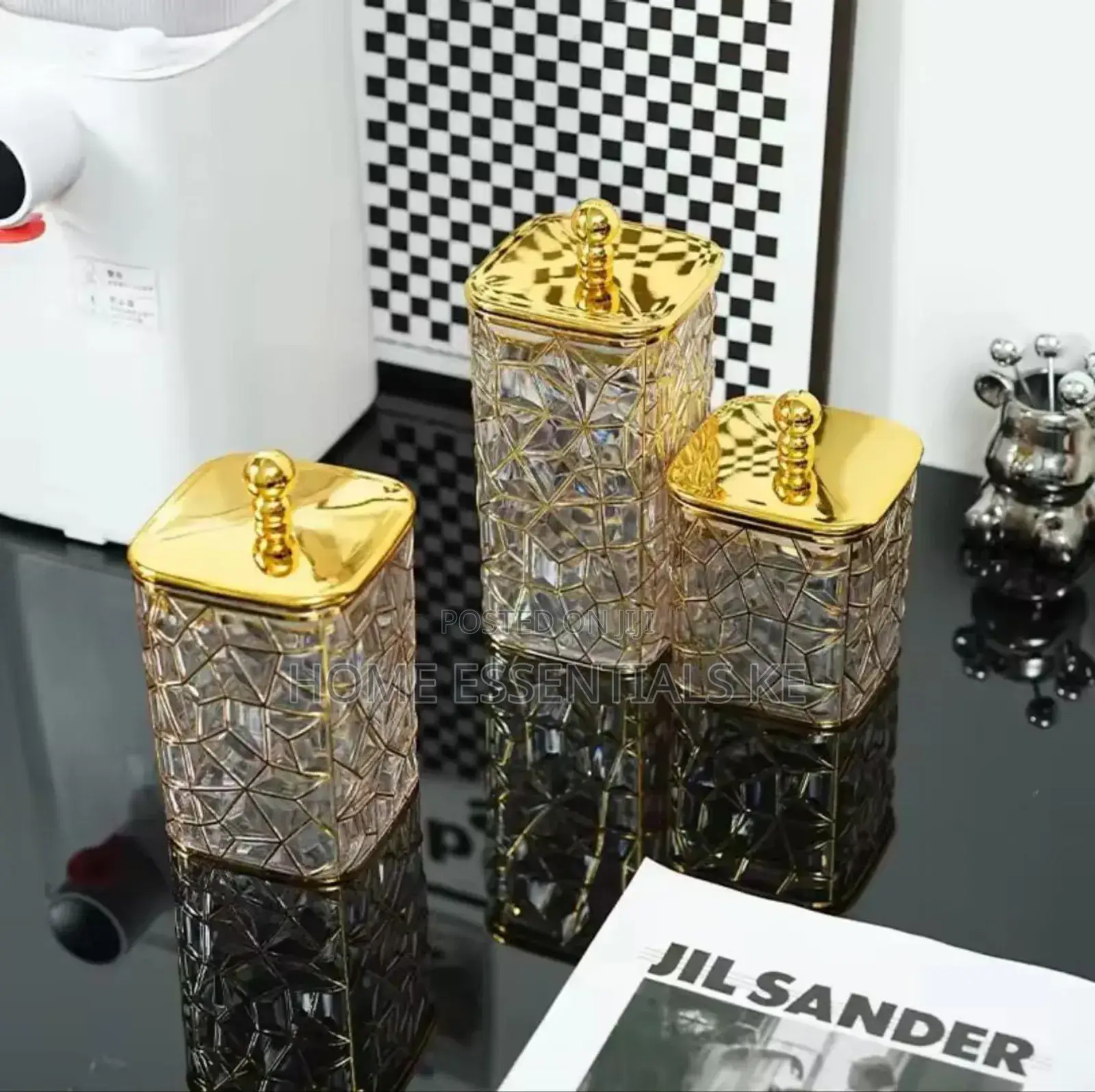 3 in 1 Transparent Storage Jars/Sugar Canisters