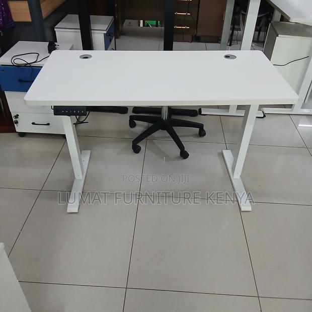 White Adjustable Electric Home/Office Table - main view