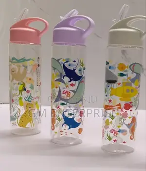 Kids 600ml Water Bottle With Straw
