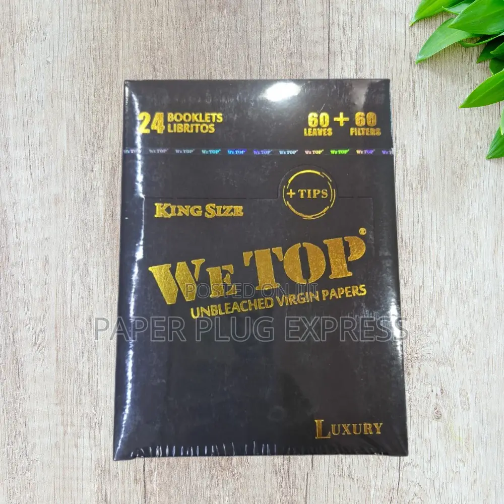 Wetop Luxury Brown Kingsize Rolling Paper With Filter Tips