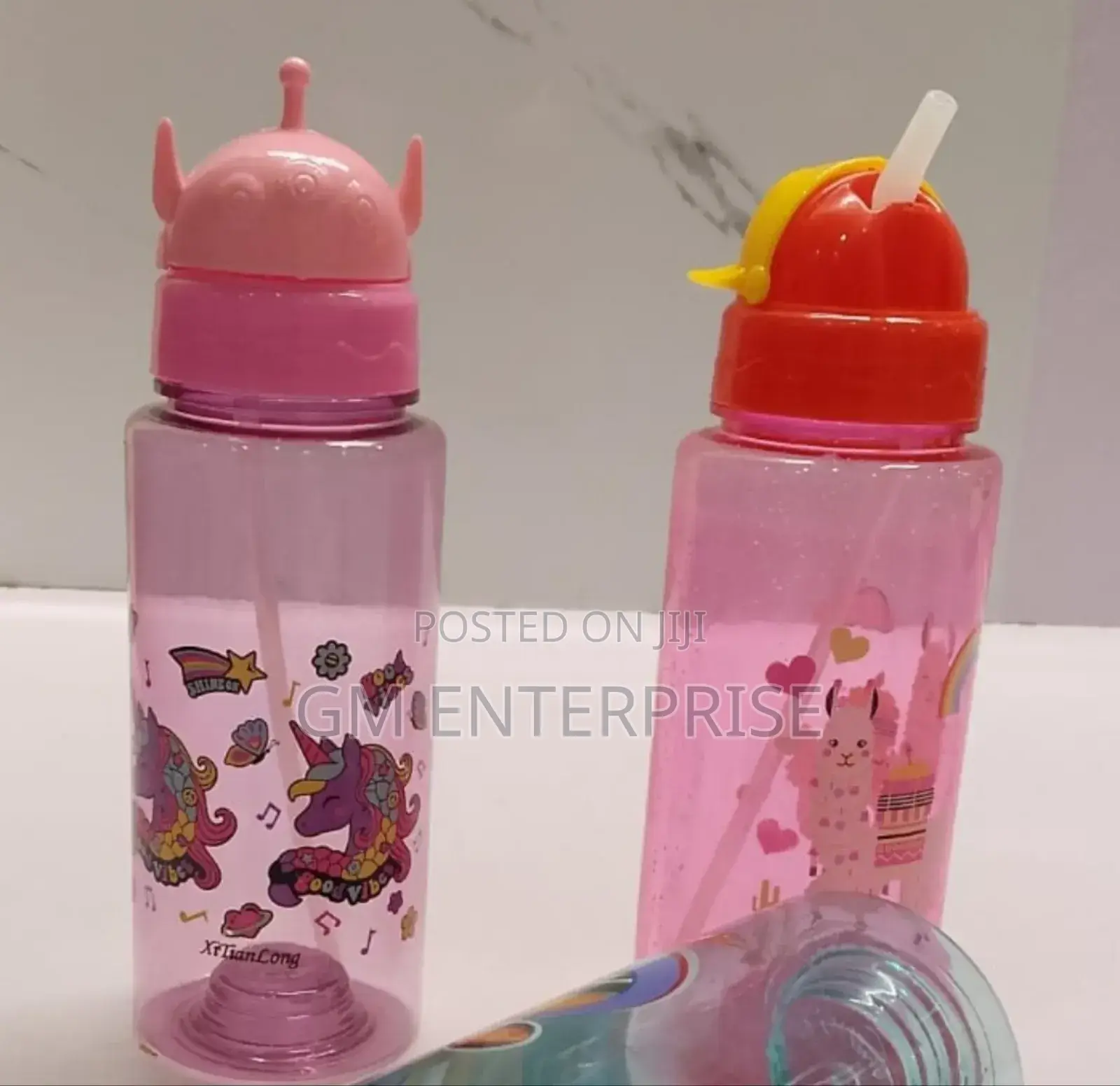 Water Bottle With Straw,400 Ml