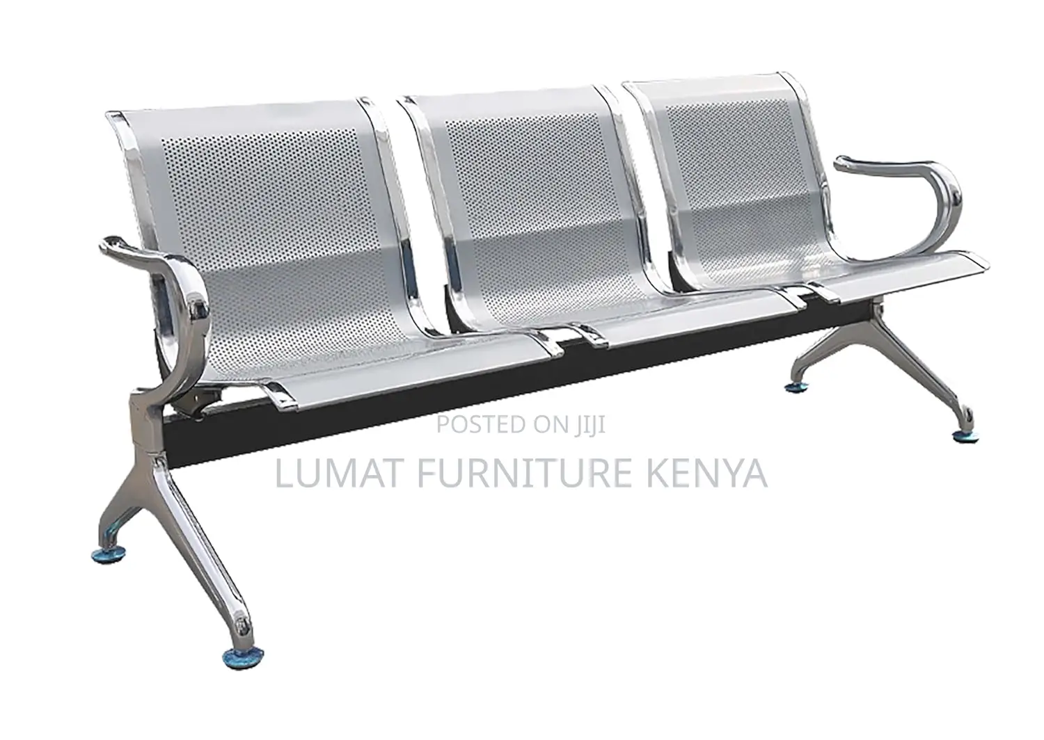 Silver 3 Link Reception Waiting Bench