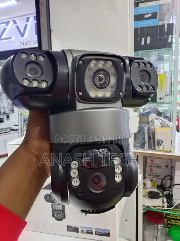4g 3mp Tripple Lens PTZ Camera Full Color Night Vision Monitoring