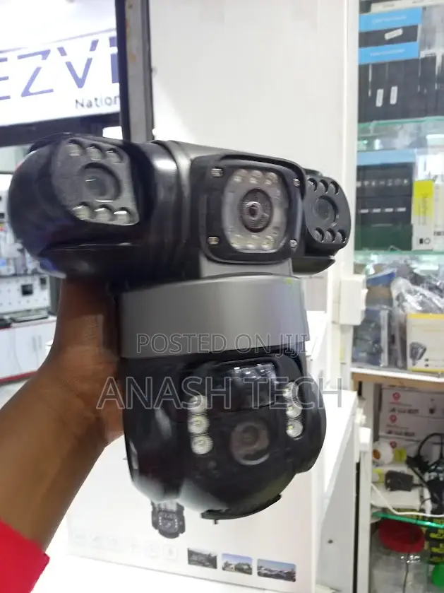 4g Simcard Solar Camera 3mp Hd PTZ Auto Rotate Two-Way Audio System