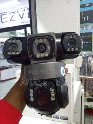 Tripple Lens Wifi Security Camera PTZ Rotate Full Color Night View