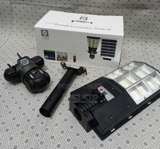 2 in 1 V380 Pro Ai Solar Cam + Lighting Ai Powered Motion Detection - main view