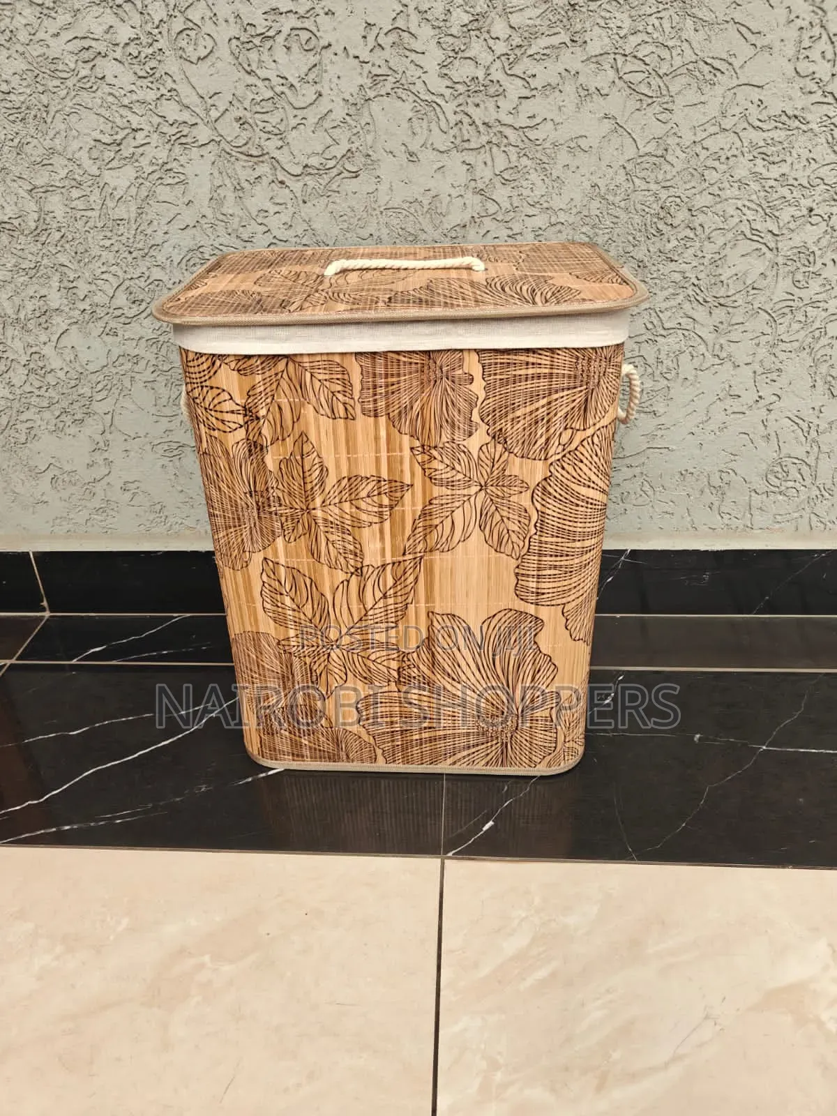 Laundrry Basket Bambo Basket/ Foldable