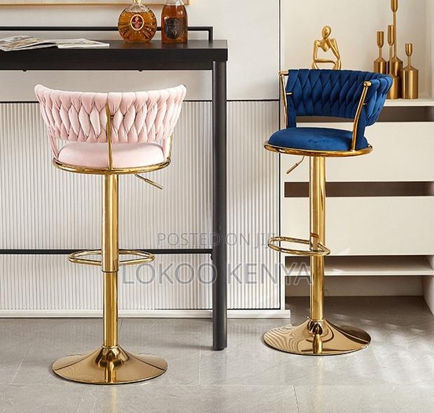 Stool; Adjustable Modern Gold Luxury Seating Kitchen Barstool