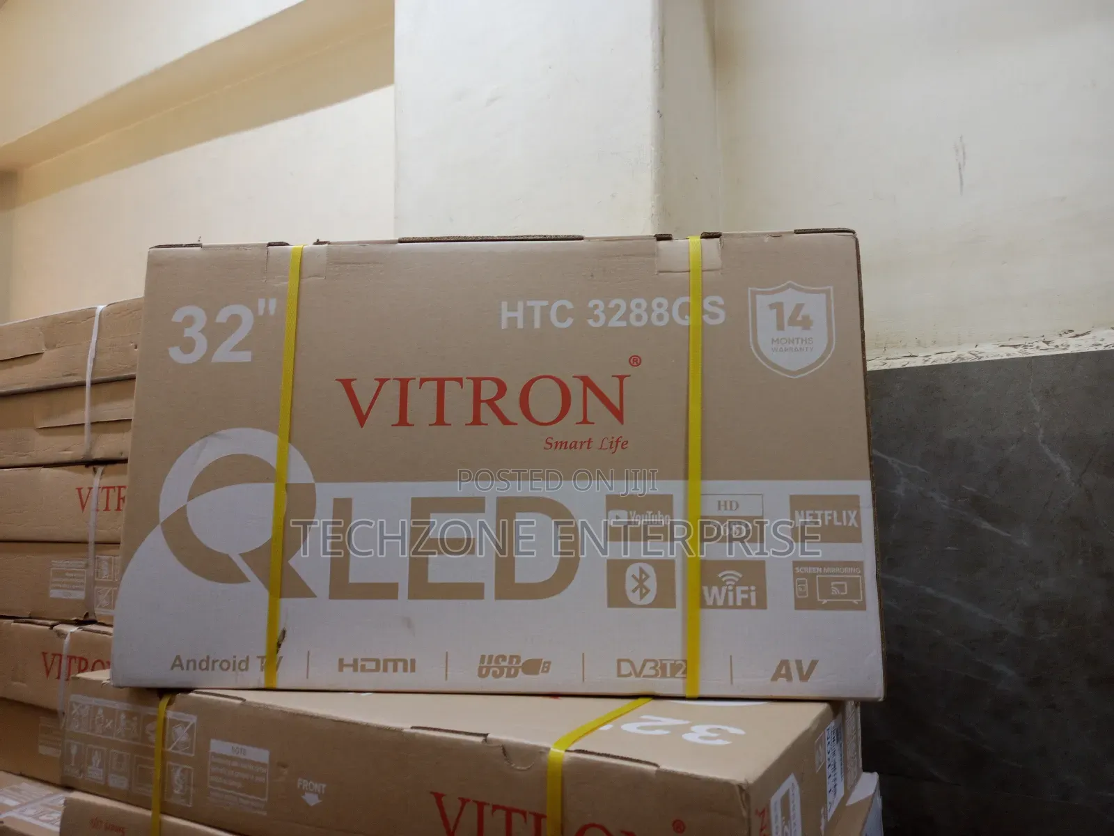 Vitron 32′′ 3288qfs Qled Smart Android Flameless Tv New 2025