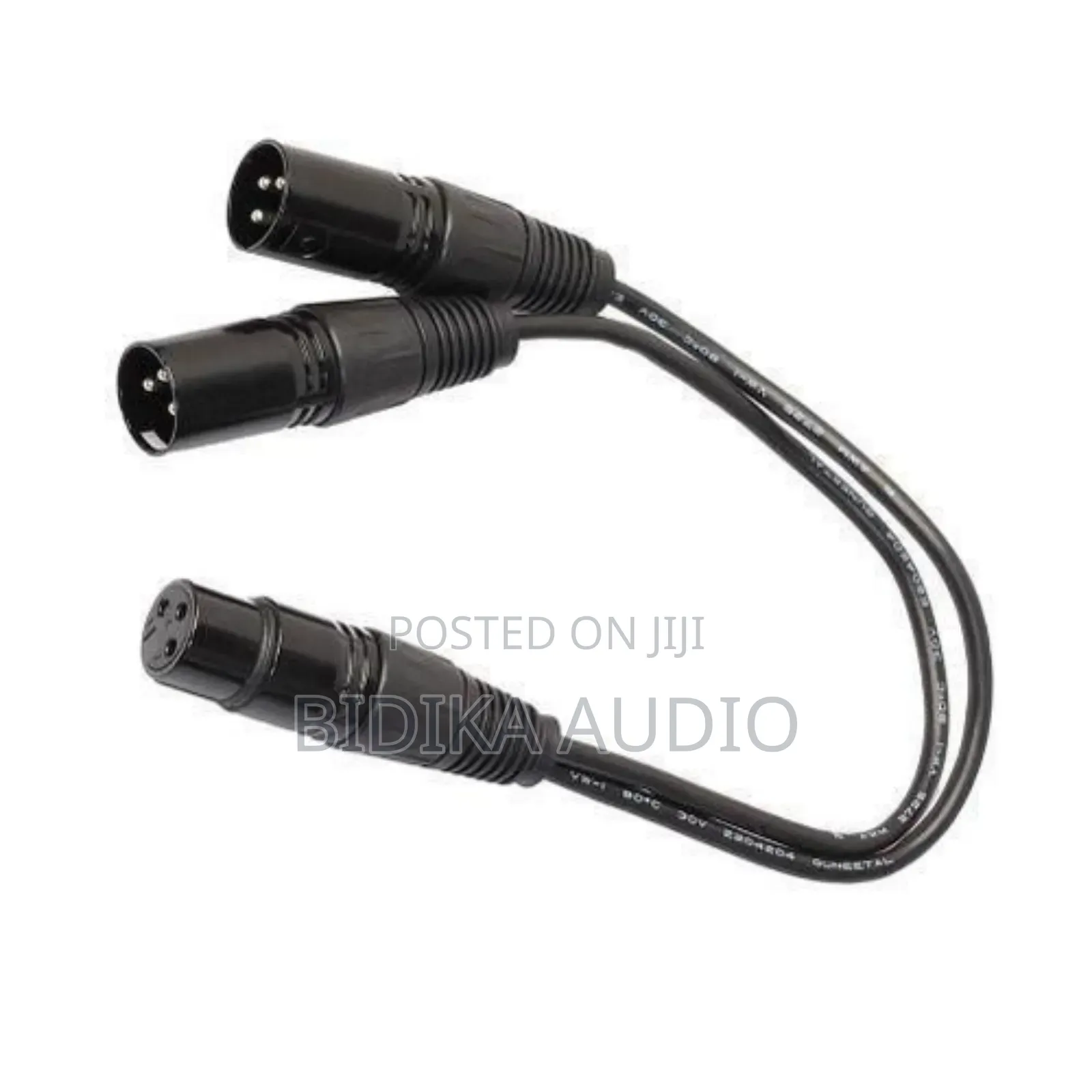 3 Pins XLR Female Jack to Dual 2 Male Plug Y Splitter Cable in Kenya