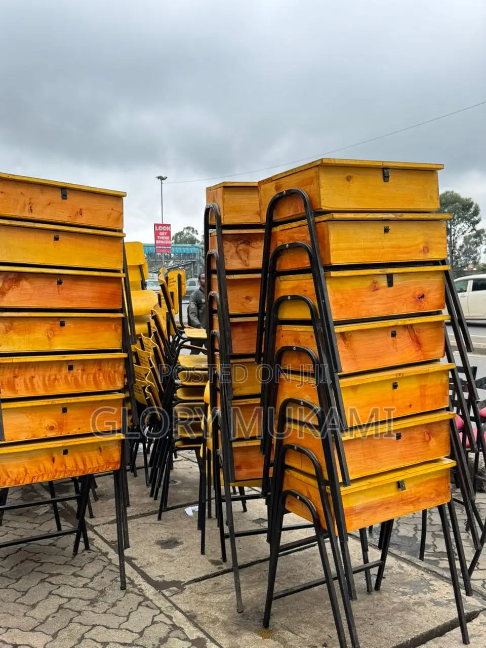 School Lockers And Chairs