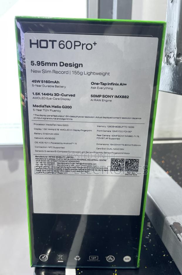 New Infinix Hot 60 Pro+ 128 GB Black - thumbnail 2