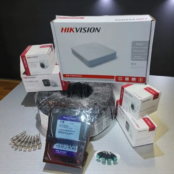 Hikvision 1080p Full Hd CCTV Kit 4 Night Vision Cameras 1tb Harddisk