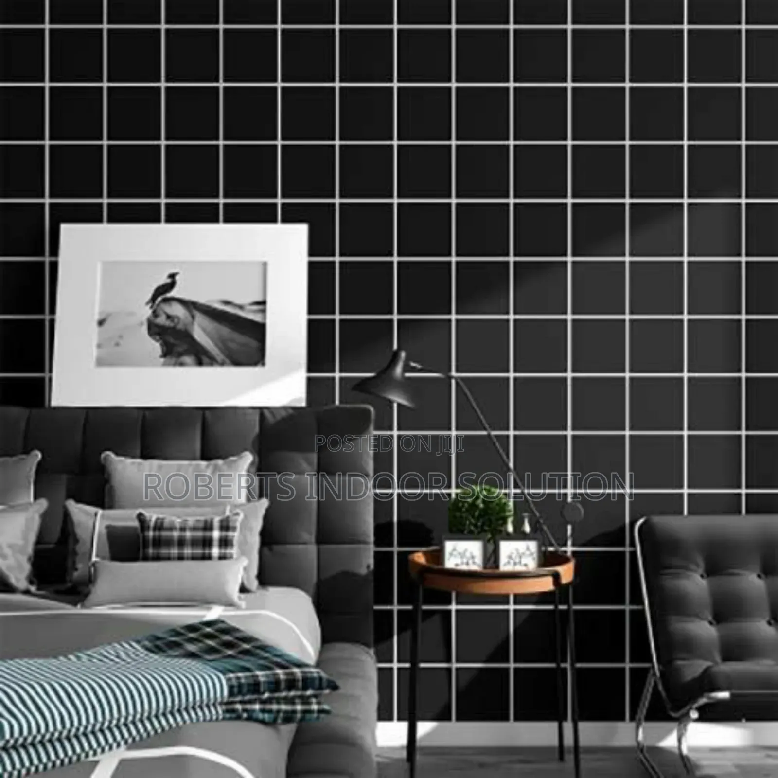 Refresh Corners With Black Brick Peel Stick Wallpaper 0.45×10m