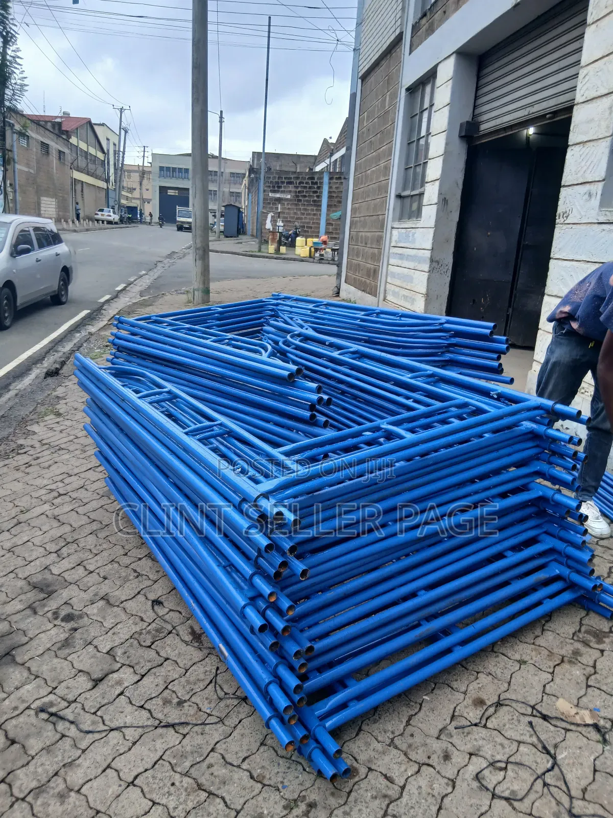 Construction Scaffolds Ladders (Blue With Rings)