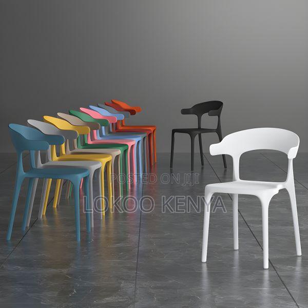 Garden Chair; Stackable Armless Cafe - Home Garden Chair - thumbnail 2