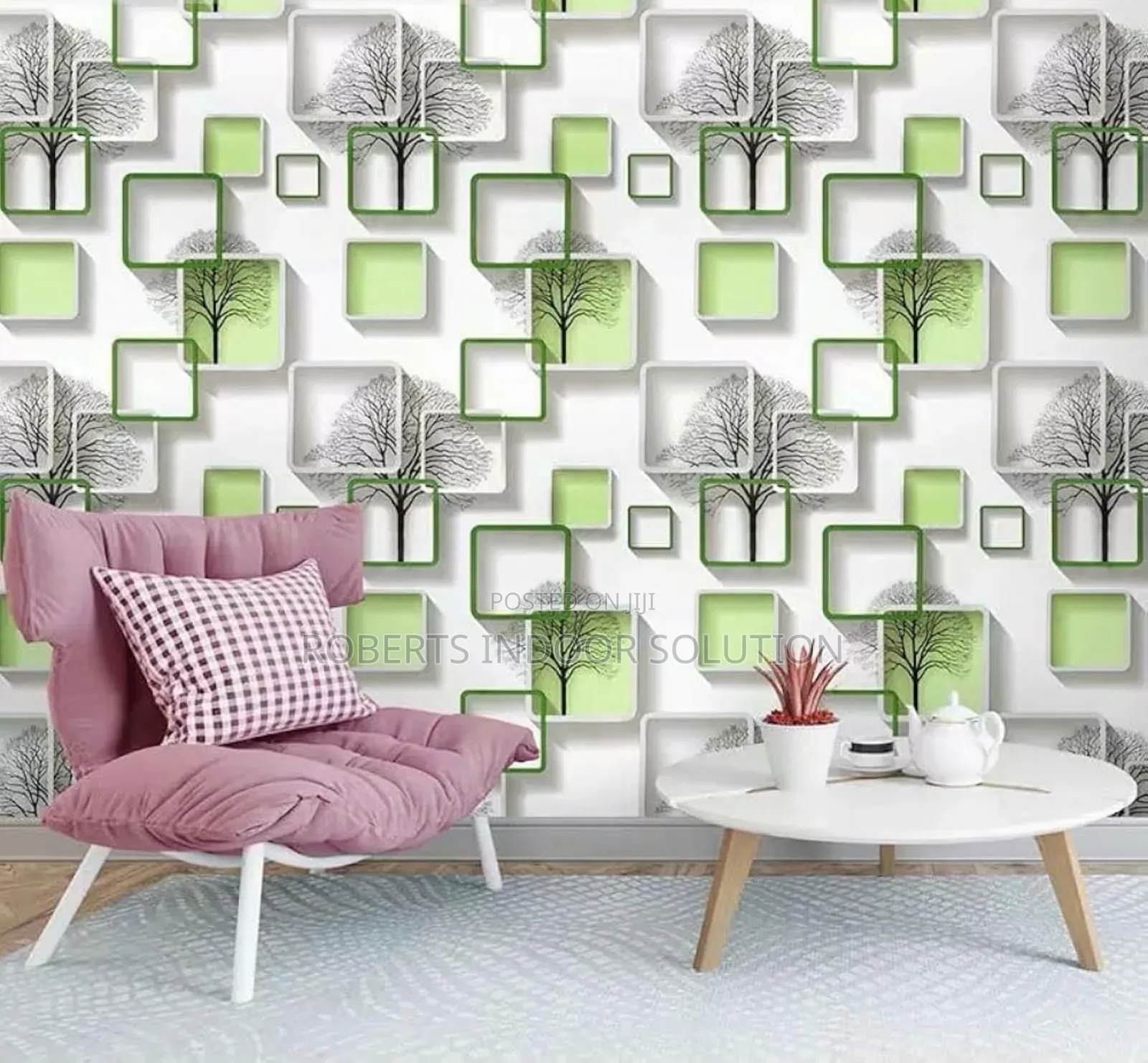 Transform Your Space With Jacaranda Green Wallpaper 0.45×10m