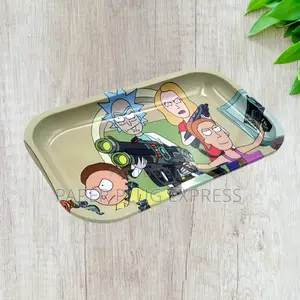 Large Glossy Rick Morty Tray – Premium Metal Build