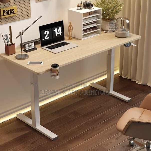 Office Desk: Brown Electrical Manual Desk