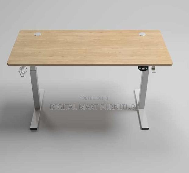 Office Desk: Brown Electrical Manual Desk - thumbnail 2