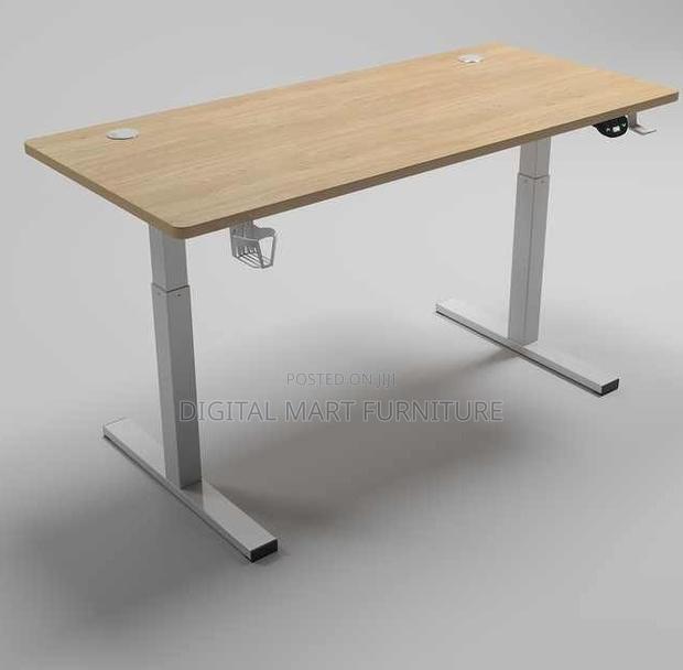 Office Desk: Brown Electrical Manual Desk - thumbnail 3