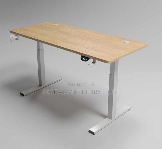 Office Desk: Brown Electrical Manual Desk - thumbnail 4