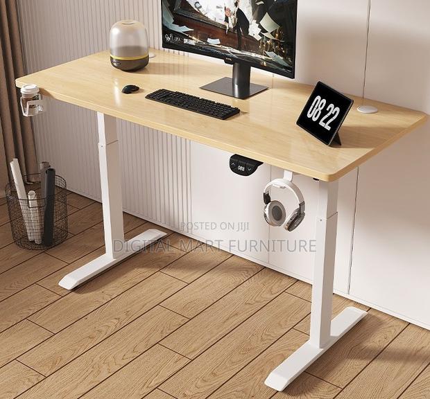 Office Desk: Brown Electrical Manual Desk - thumbnail 8
