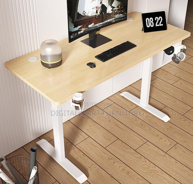 Office Desk: Brown Electrical Manual Desk - thumbnail 9