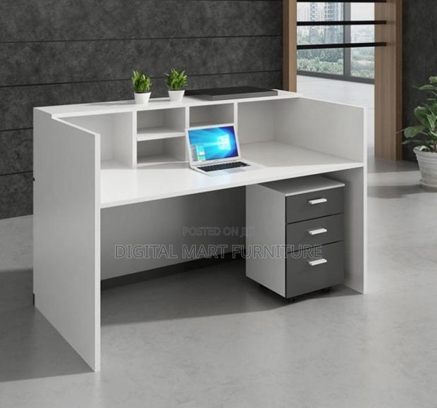 Office Desk: 1.4 Meter Compact Office Reception Counter - thumbnail 2
