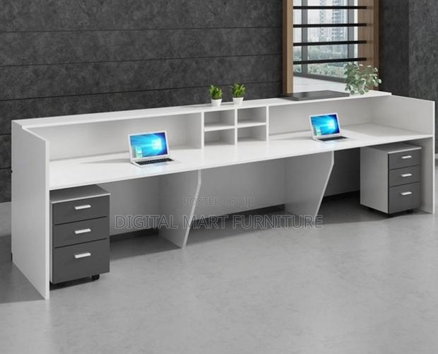 Office Desk: 1.4 Meter Compact Office Reception Counter - thumbnail 4