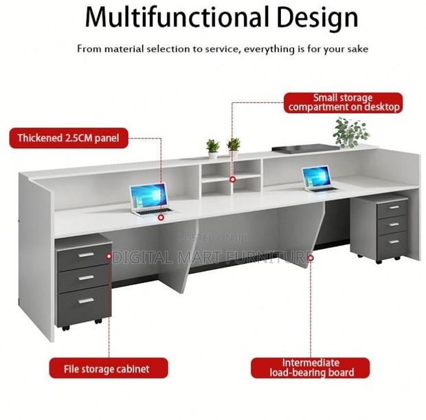 Office Desk: 1.4 Meter Compact Office Reception Counter - thumbnail 6
