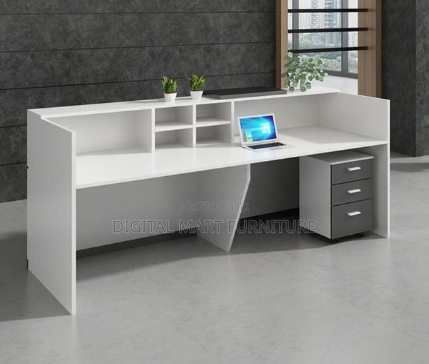 Office Desk: 1.4 Meter Compact Office Reception Counter - thumbnail 7