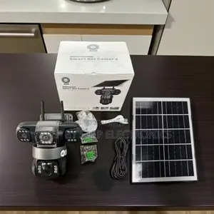 4g Triple Lens PTZ Solar CCTV Camera With 8w Panel Night Vision
