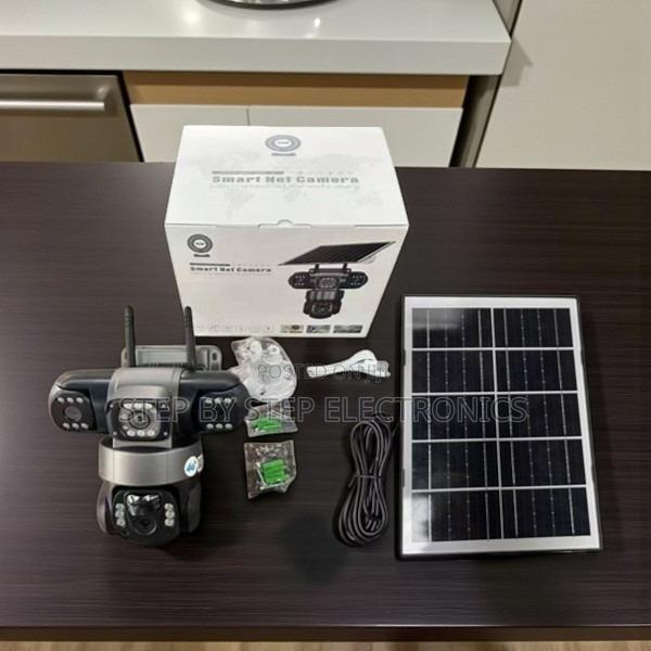 4g Triple Lens PTZ Solar CCTV Camera With 8w Panel Night Vision - main view