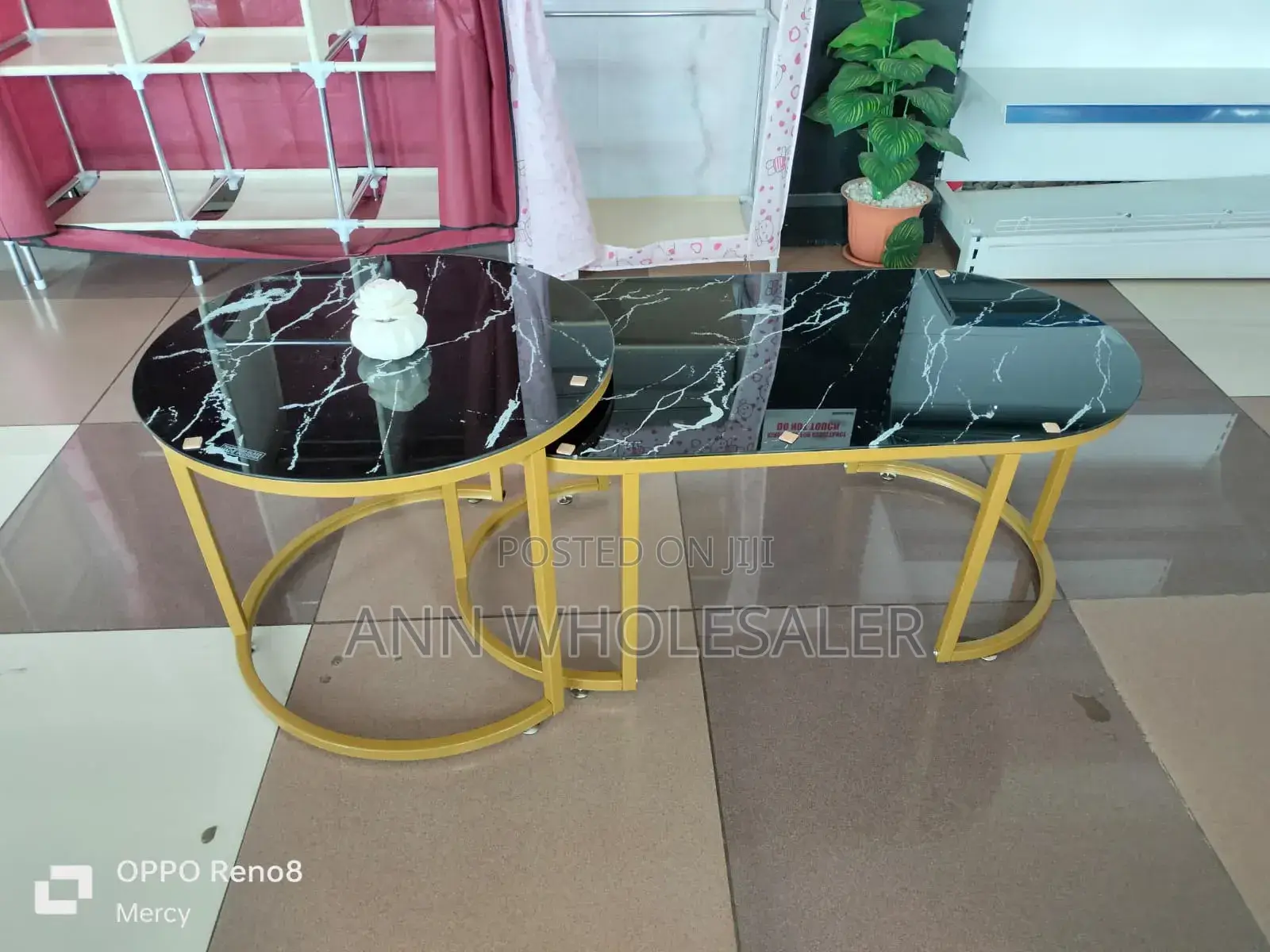 Black Marble  Coffee Table(Glass Effect