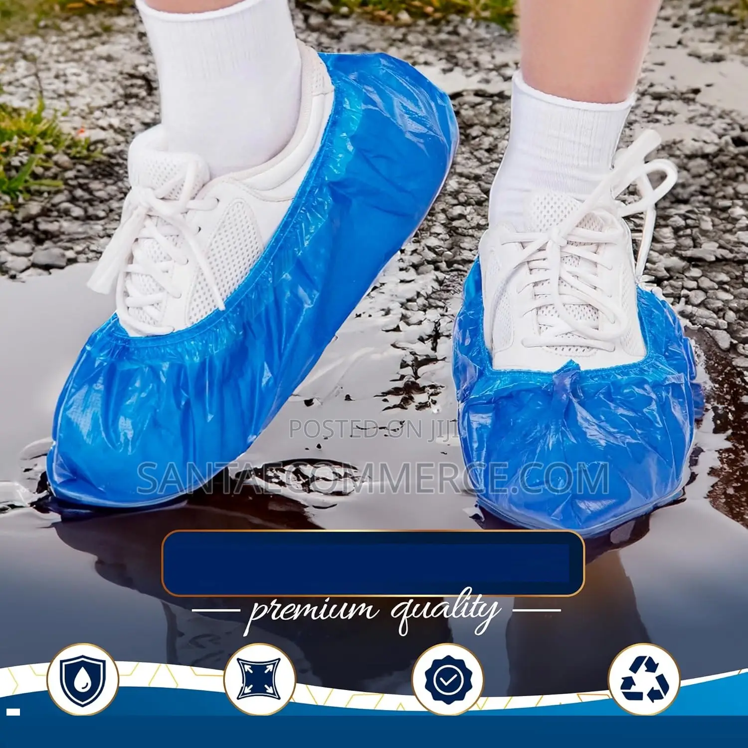 10 PCS Waterproof Anti Rain Disposable Safety Nylon Shoe Covers