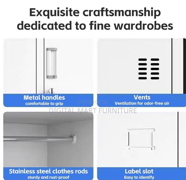 Office Cabinet: White Nine Section Steel Cabinet - thumbnail 2