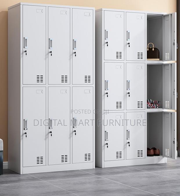 Office Cabinet: White Nine Section Steel Cabinet - thumbnail 7