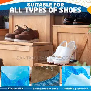 10 PCS Waterproof Anti Rain Disposable Safety Nylon Shoe Covers