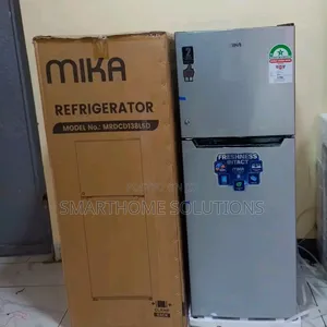 Mika 138l Double Door Refrigerator Top Mounted Freezer Slvr