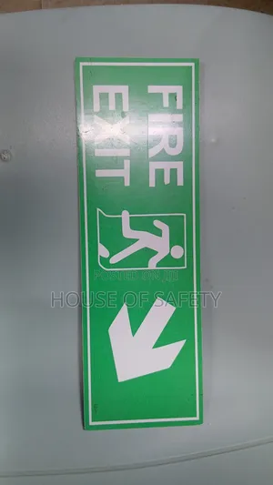 Green Fire Exit Sign A5