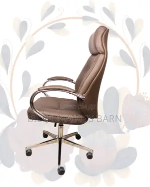 Ergonomic Base Brown Swivel Leather | Comfort Meets Style